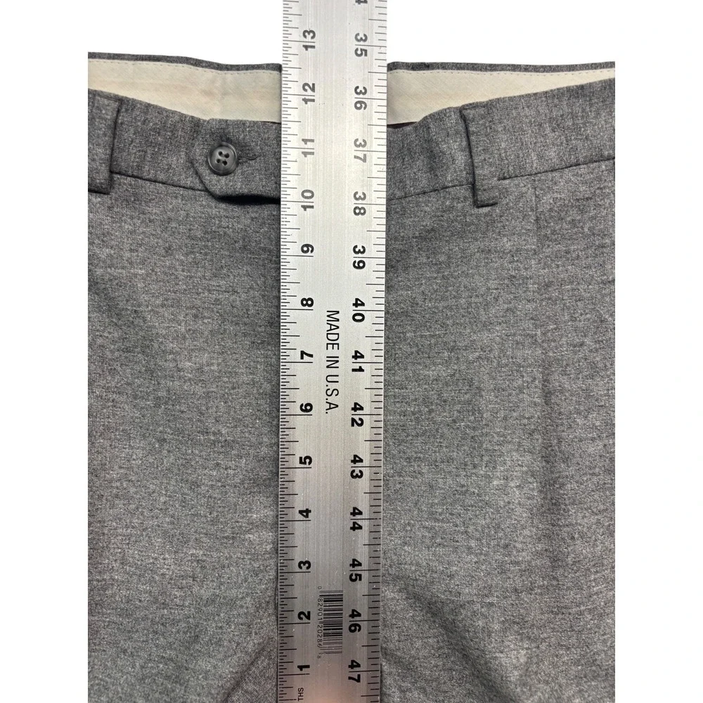 vtg Ermenegildo Zegna Italy 46R 40x30 Heather Gray 2pc Pant Suit Light Flannel
